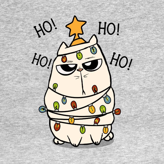 Grumpy christmas Cat by TSHIRT PLACE